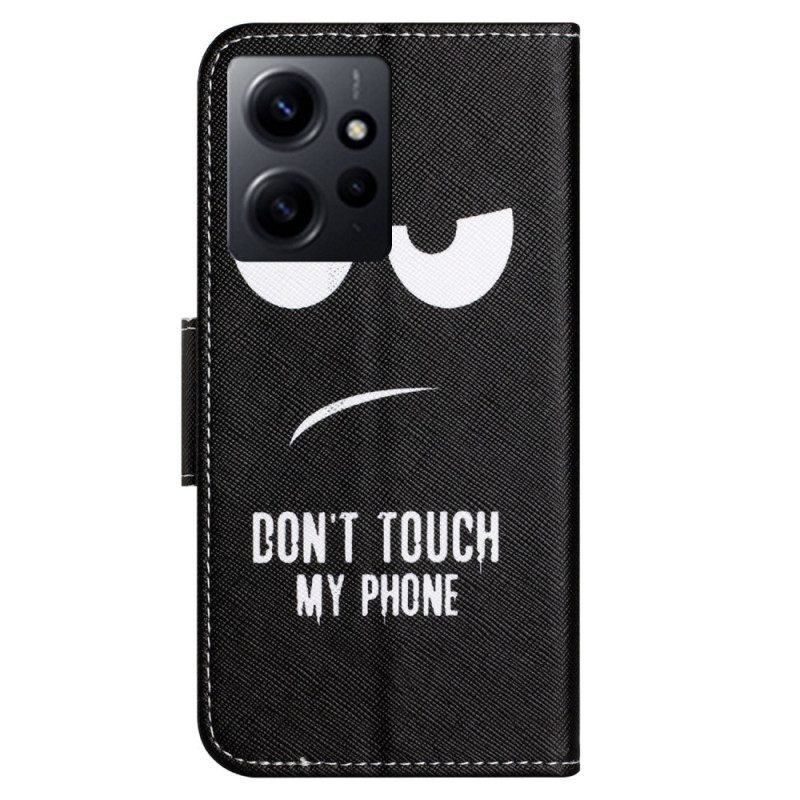 Custodia in pelle Xiaomi Redmi Note 12 4G Non Toccare Il Mio Telefono