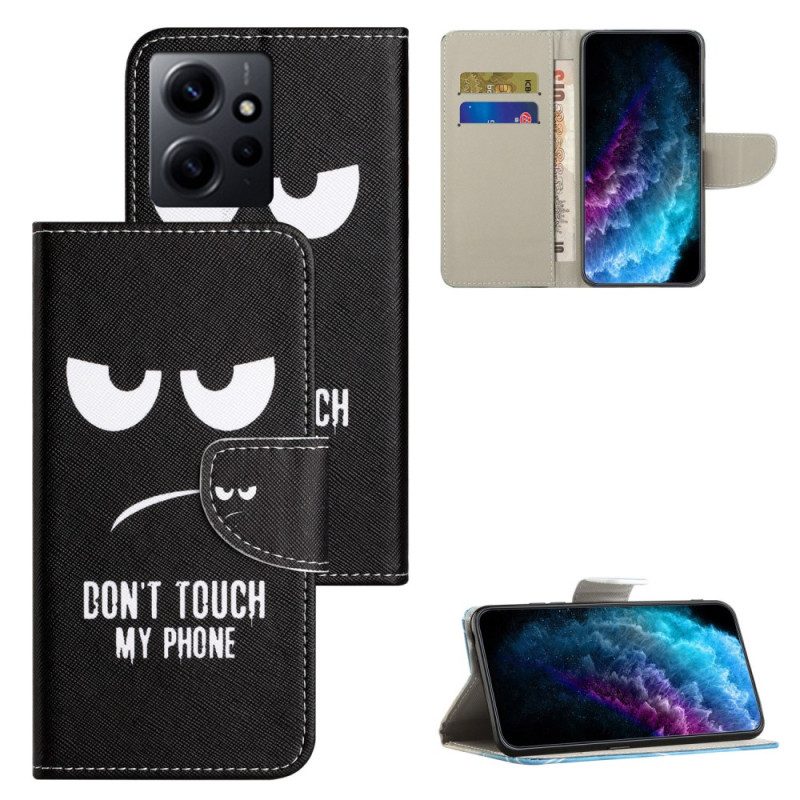 Custodia in pelle Xiaomi Redmi Note 12 4G Non Toccare Il Mio Telefono