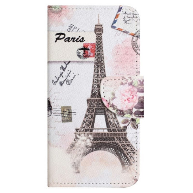 Custodia in pelle Xiaomi Redmi Note 12 4G Torre Eiffel
