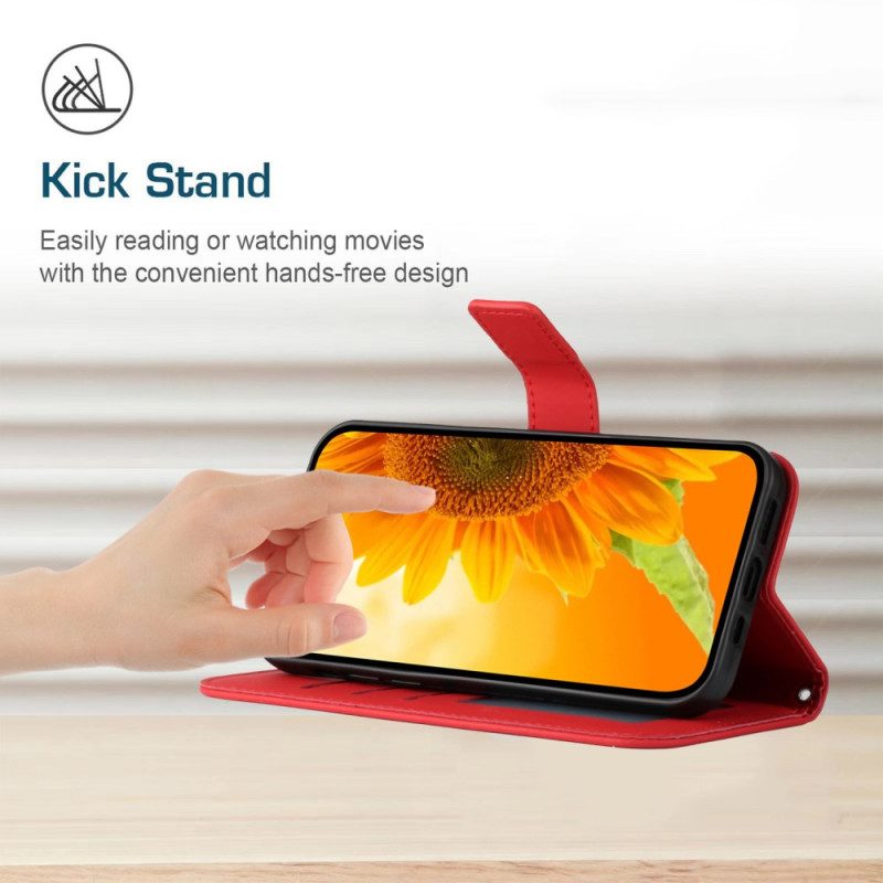 Custodia in pelle Xiaomi Redmi Note 12 4G Tracolla Girasole