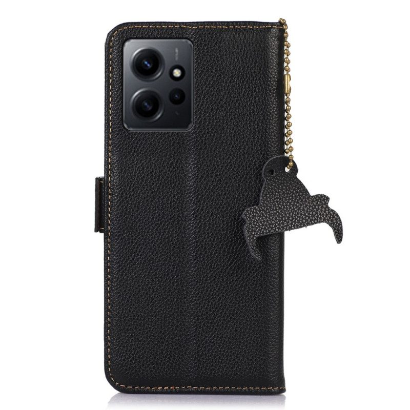 Custodia in pelle Xiaomi Redmi Note 12 4G Vera Pelle Testurizzata Rfid