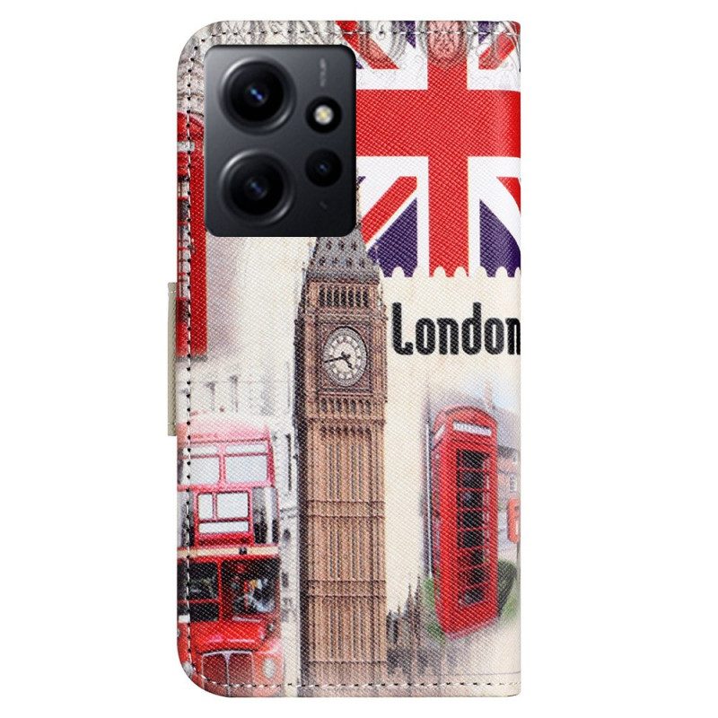 Custodia in pelle Xiaomi Redmi Note 12 4G Vita Londinese