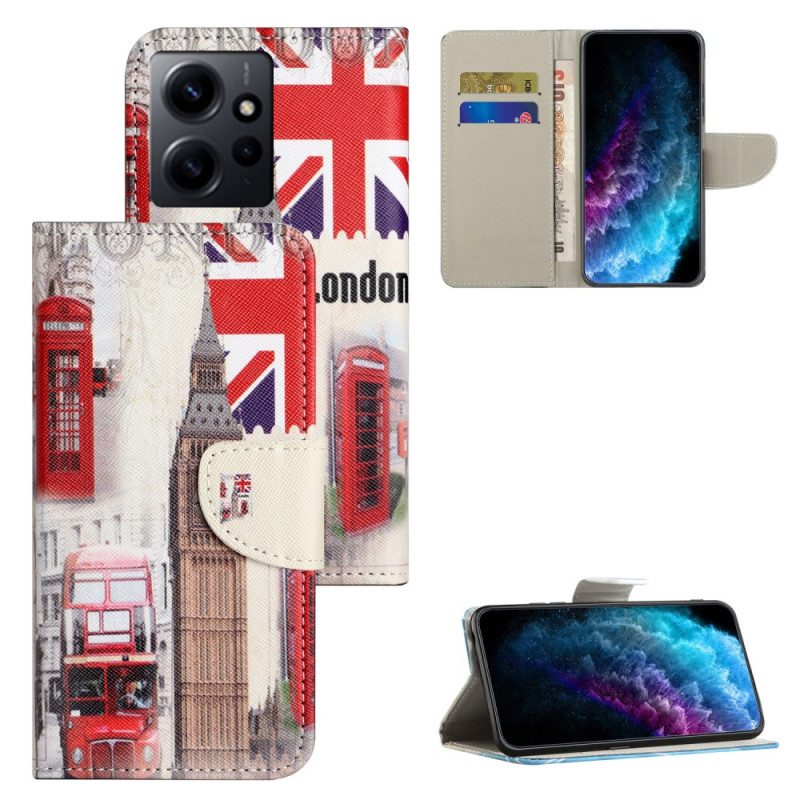 Custodia in pelle Xiaomi Redmi Note 12 4G Vita Londinese