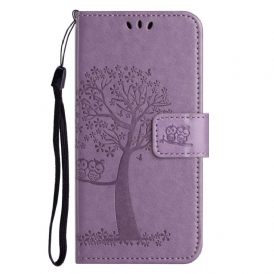 Folio Cover Xiaomi Redmi Note 12 4G Albero E Gatto Strappy