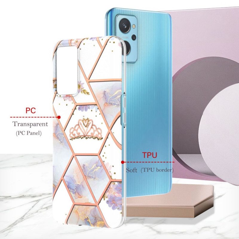 Cover Realme 9i Corona Marmorizzata