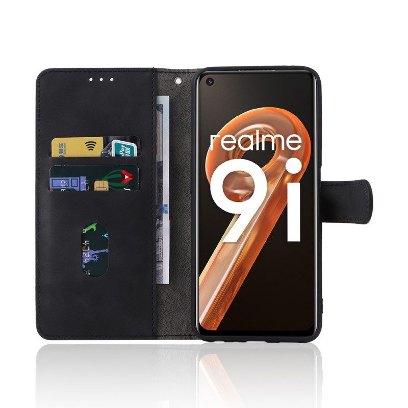 Custodia A Portafoglio Realme 9i Cordino In Morbida Pelle