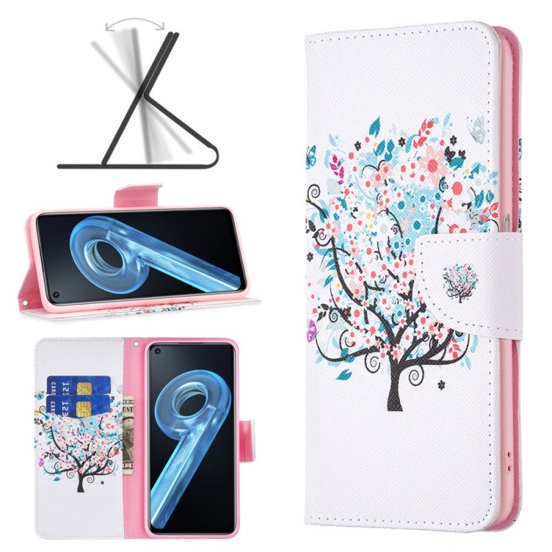 Custodia in pelle Realme 9i Albero Di Primavera