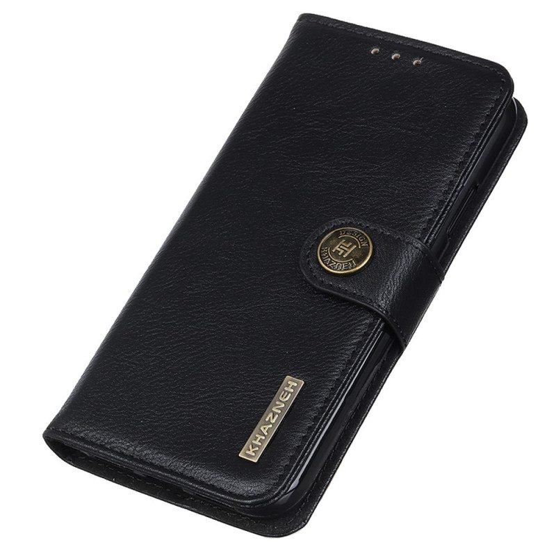 Custodia in pelle Realme 9i Bottone In Ecopelle Khazneh