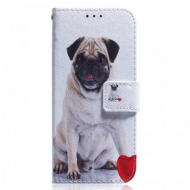 Custodia in pelle Realme 9i Cane Carlino