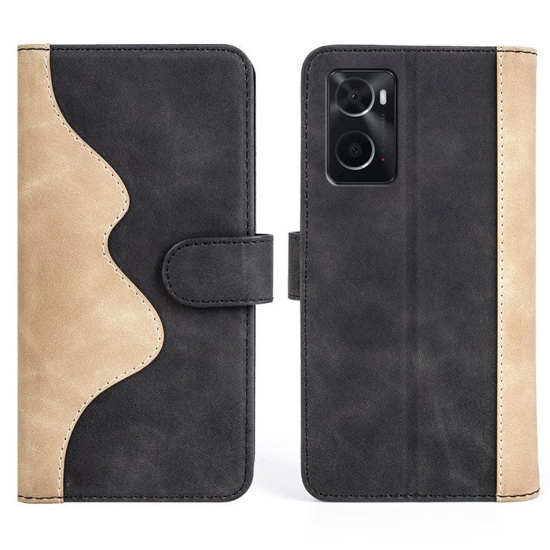 Custodia in pelle Realme 9i Modello Curva In Ecopelle
