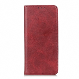 Folio Cover Realme 9i Custodia in pelle Crosta Di Pelle Lavica