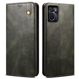 Folio Cover Realme 9i Custodia in pelle Ecopelle Cerata