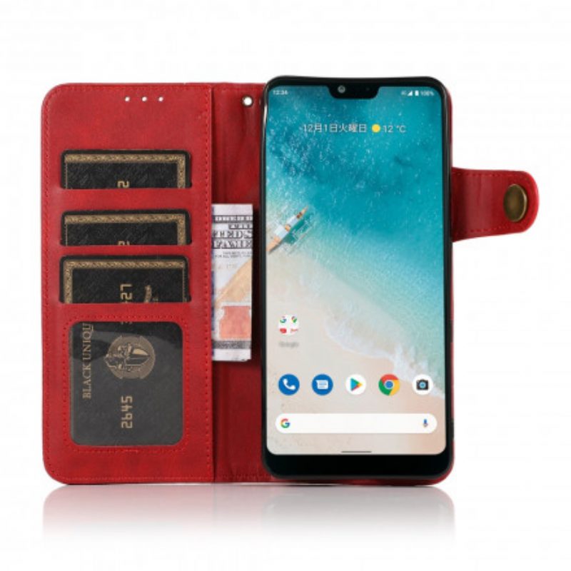Custodia in pelle Sony Xperia 1 III Bottone Magnetico Khazneh