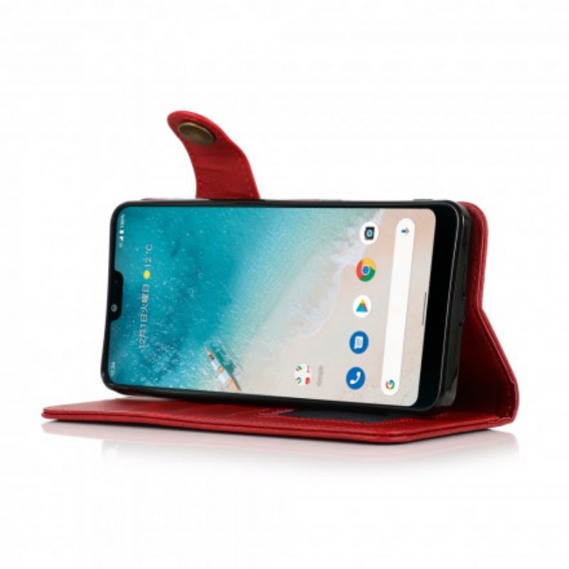 Custodia in pelle Sony Xperia 1 III Bottone Magnetico Khazneh