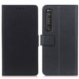 Custodia in pelle Sony Xperia 1 III Ecopelle Classica