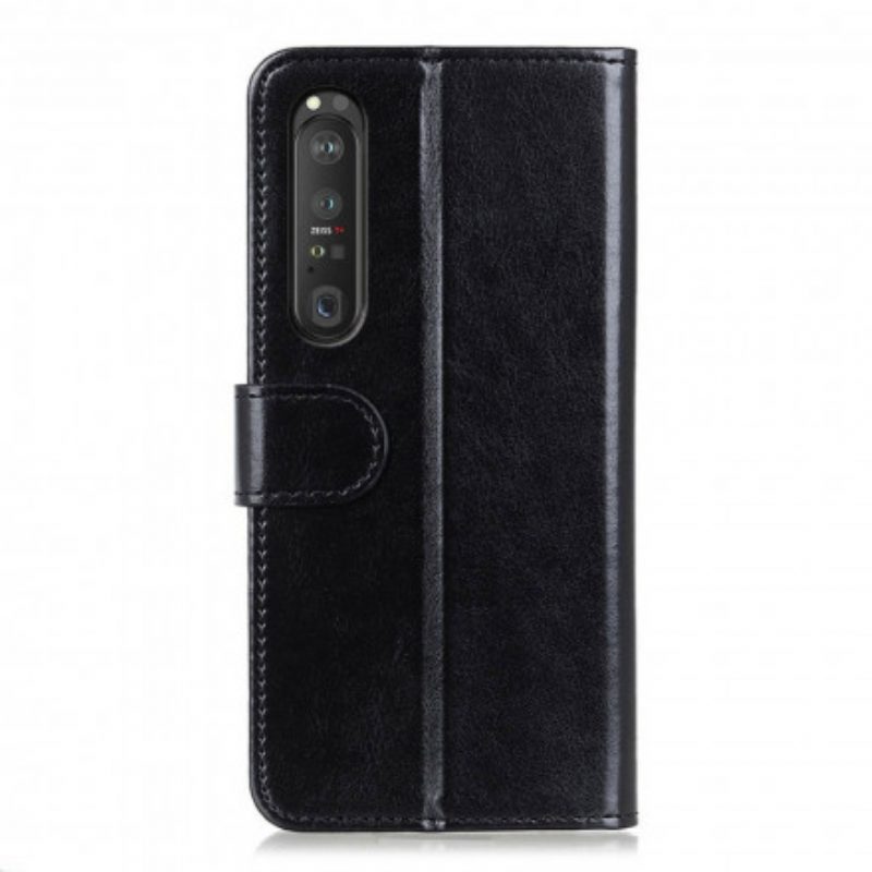 Custodia in pelle Sony Xperia 1 III Finezza In Ecopelle