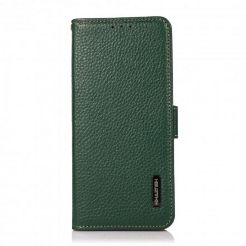 Custodia in pelle Sony Xperia 1 III Pelle Litchi Khazneh Rfid