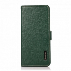 Custodia in pelle Sony Xperia 1 III Pelle Litchi Khazneh Rfid