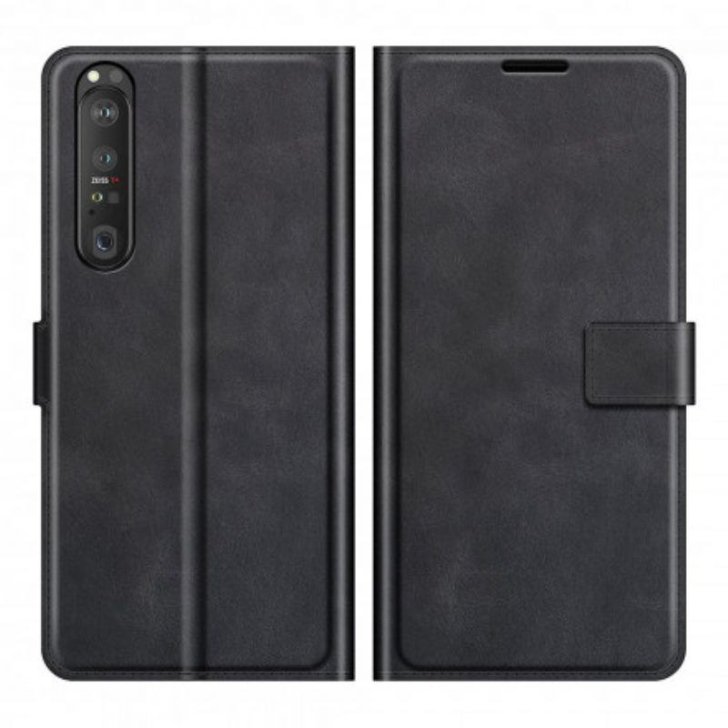 Custodia in pelle Sony Xperia 1 III Sottile Effetto Pelle Estremo