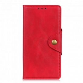 Folio Cover Sony Xperia 1 III Bottone Vintage In Ecopelle
