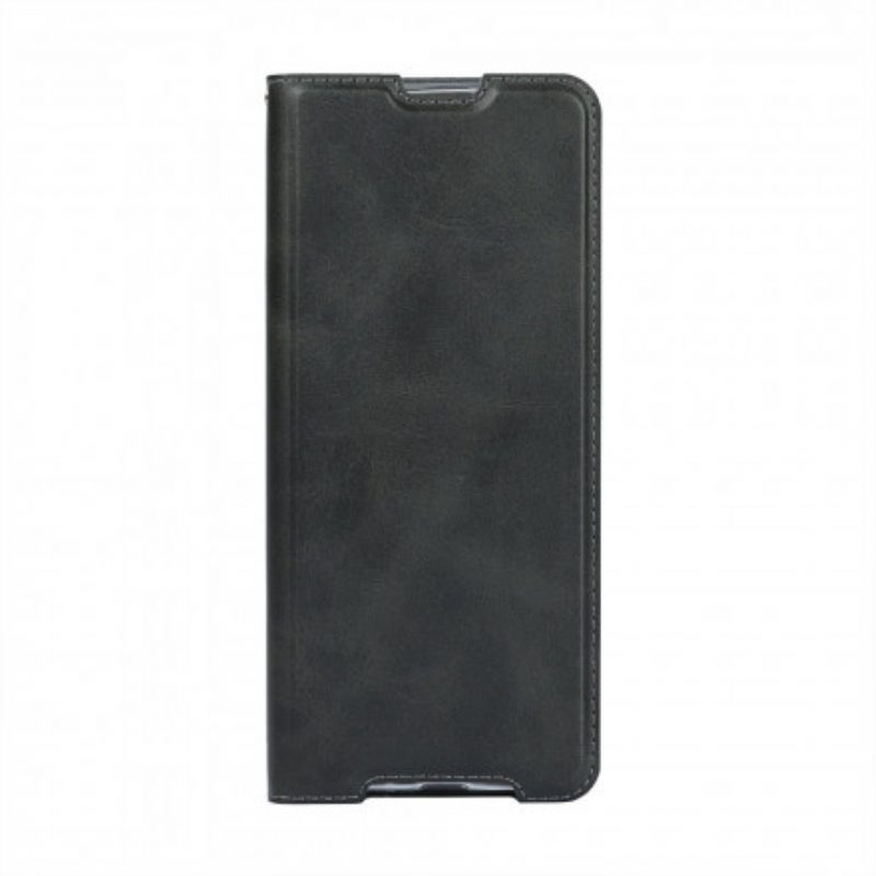 Folio Cover Sony Xperia 1 III Custodia in pelle Strappy Di Classe In Ecopelle