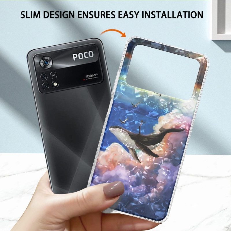 Cover Poco X4 Pro 5G Balena Stilizzata