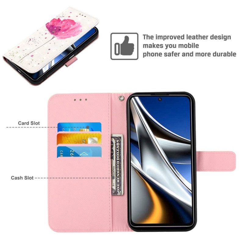 Cover Poco X4 Pro 5G Cinturino Papavero