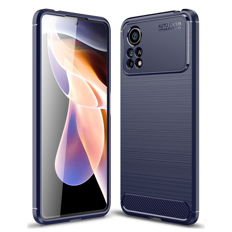 Cover Poco X4 Pro 5G Fibra Di Carbonio Spazzolata