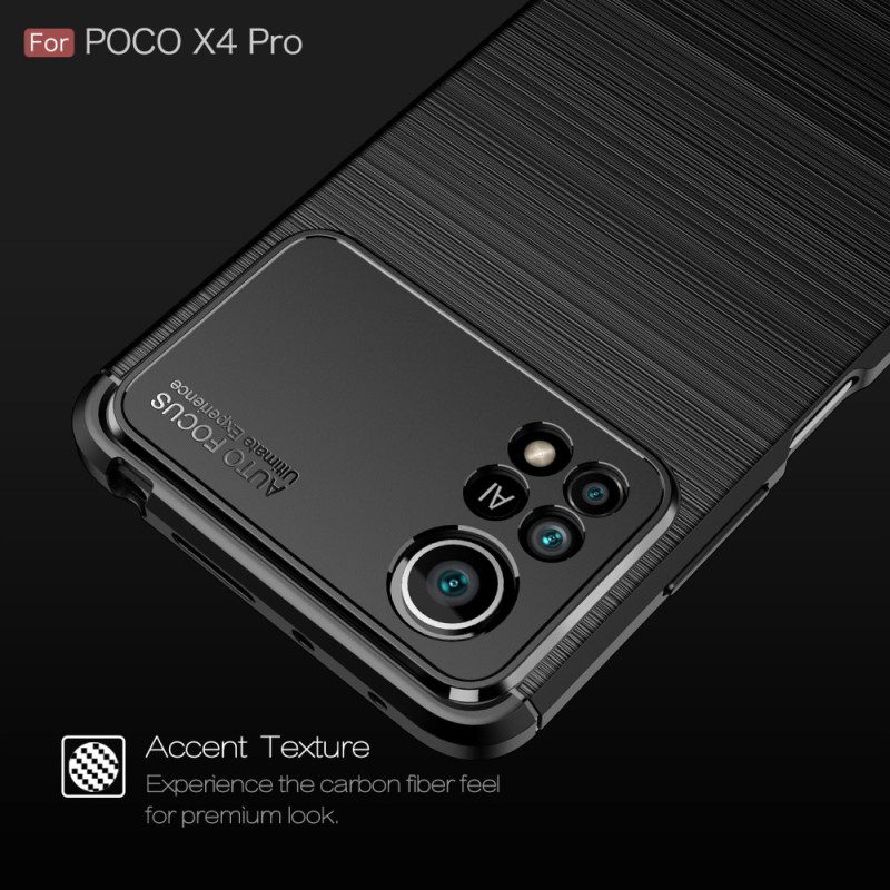 Cover Poco X4 Pro 5G Fibra Di Carbonio Spazzolata