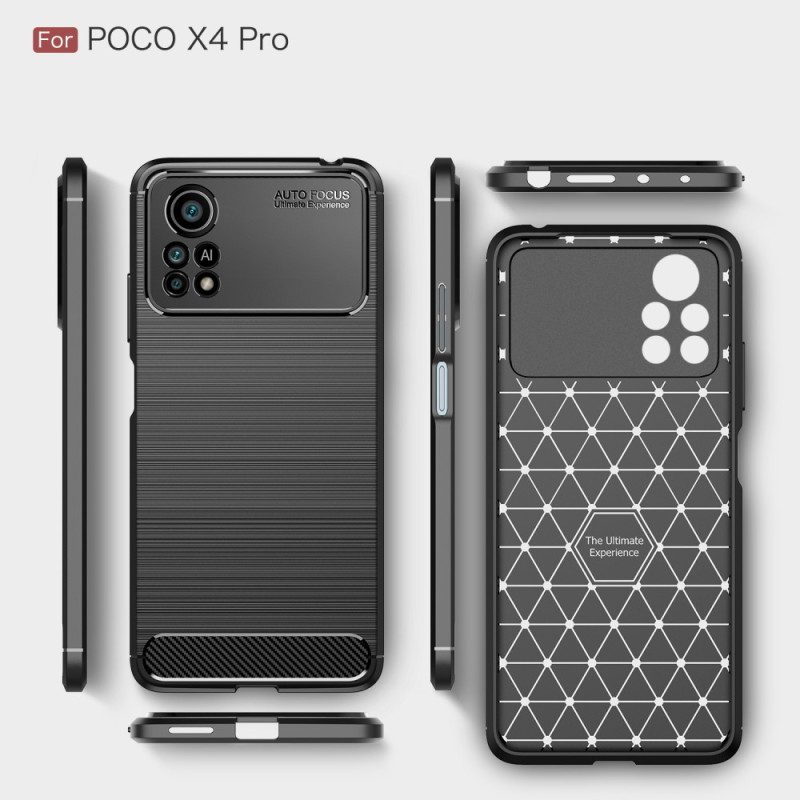 Cover Poco X4 Pro 5G Fibra Di Carbonio Spazzolata