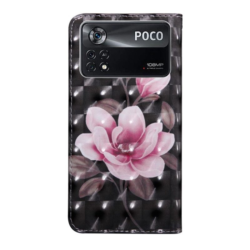 Custodia A Portafoglio Poco X4 Pro 5G Strappy Floreale