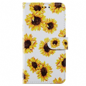 Custodia in pelle Poco X4 Pro 5G Cinturino Fiori