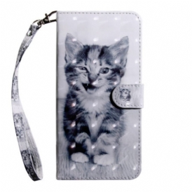 Custodia in pelle Poco X4 Pro 5G Gattino Strappy