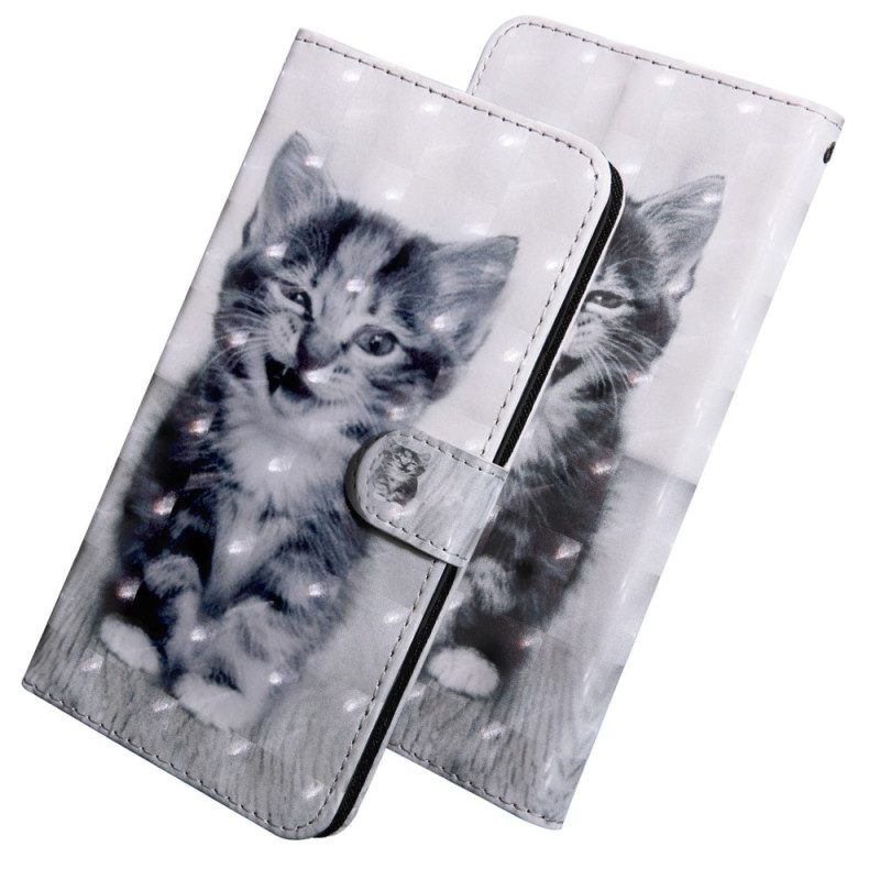 Custodia in pelle Poco X4 Pro 5G Gattino Strappy