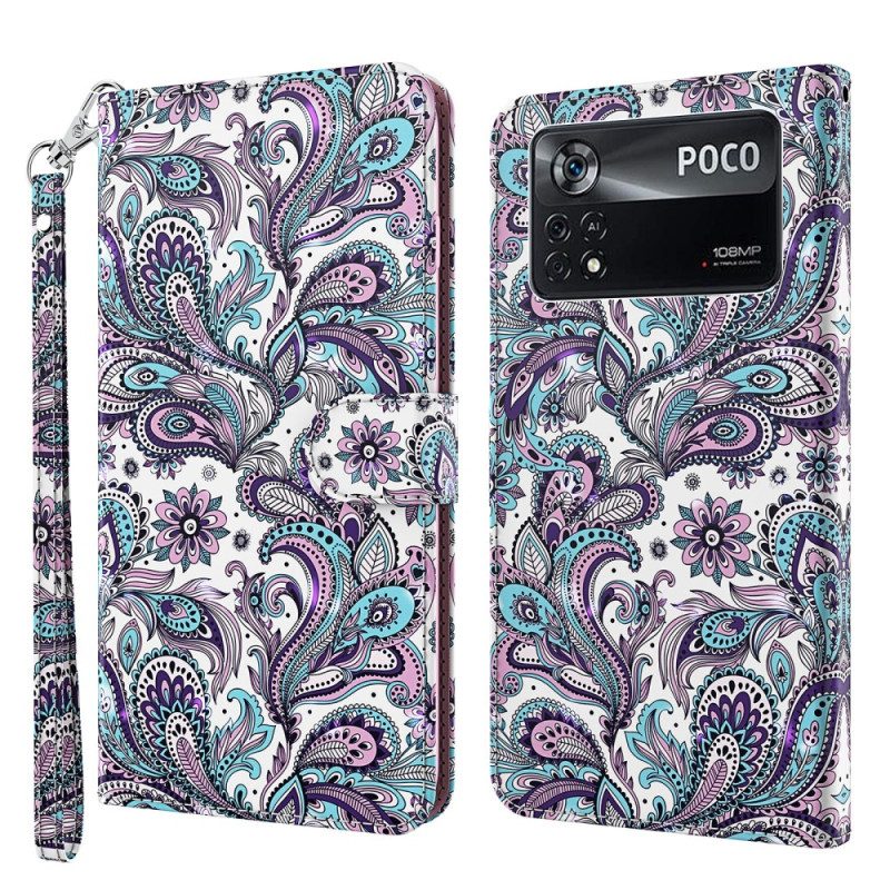 Custodia in pelle Poco X4 Pro 5G Modello Con Cinturino