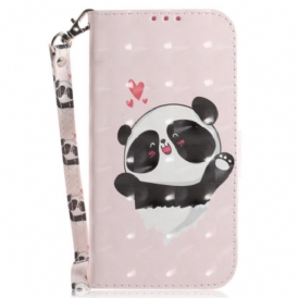 Custodia in pelle Poco X4 Pro 5G Piccolo Panda Con Cinturino
