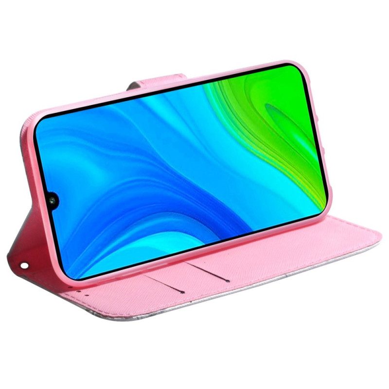 Custodia in pelle Poco X4 Pro 5G Piccolo Panda Con Cinturino