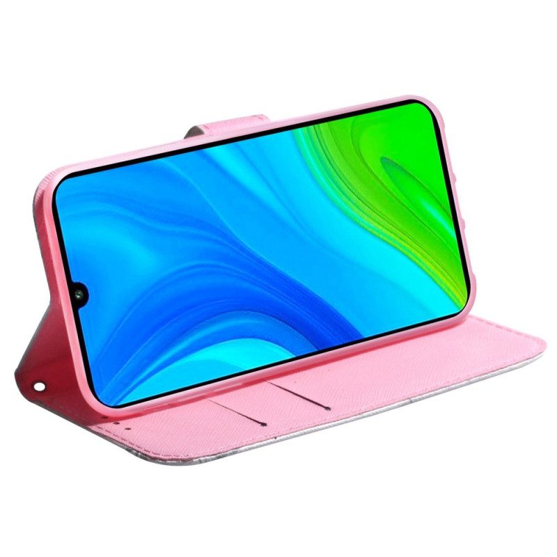 Custodia in pelle Poco X4 Pro 5G Rami Fioriti