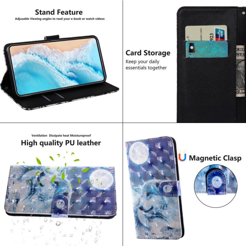 Custodia in pelle Poco X4 Pro 5G Sguardo Da Lupo Strappy