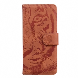 Custodia in pelle Poco X4 Pro 5G Stampa Tigrata