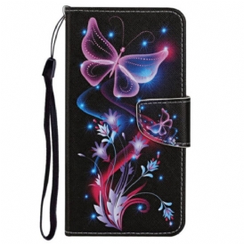 Custodia in pelle Poco X4 Pro 5G Strappy Butterfly Dance