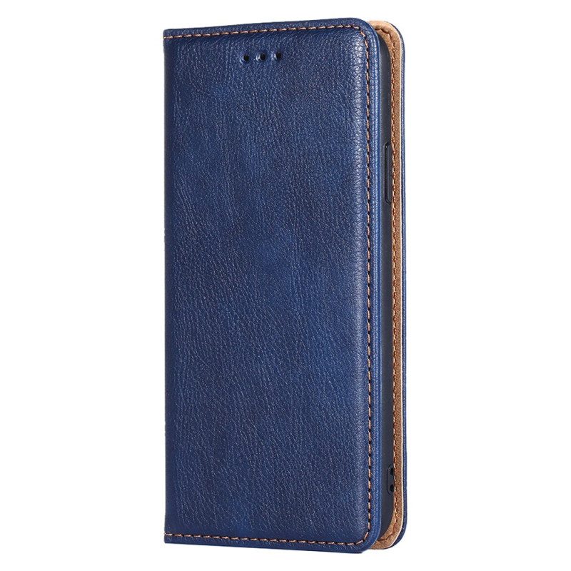 Folio Cover Poco X4 Pro 5G Custodia in pelle Cuciture In Ecopelle