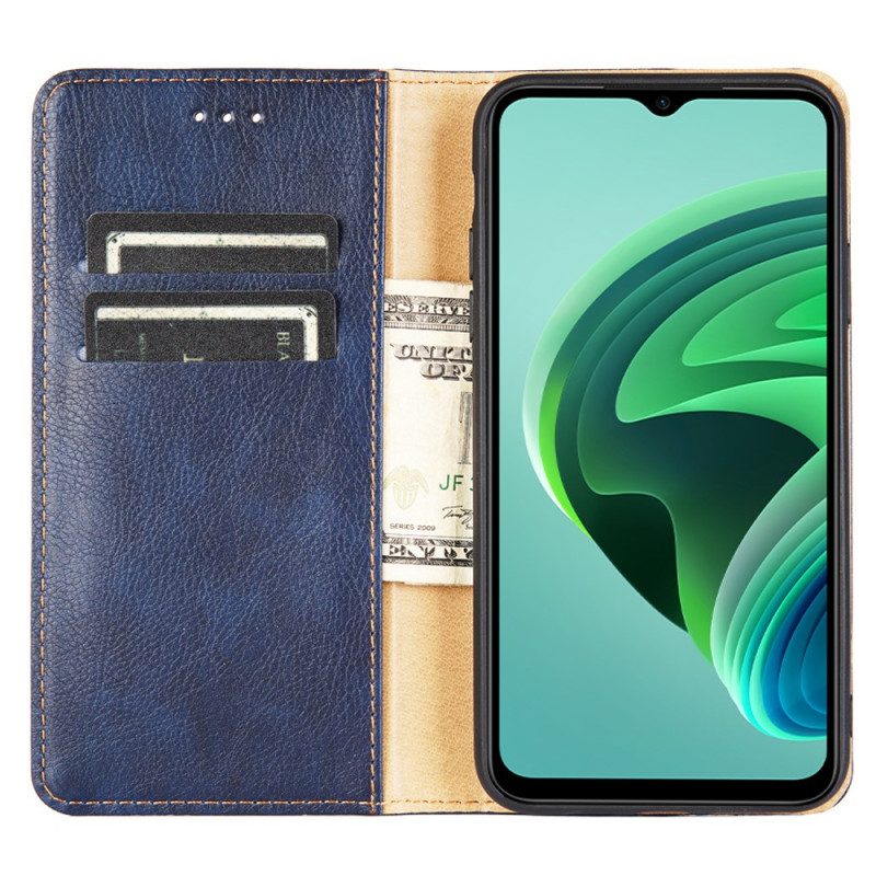 Folio Cover Poco X4 Pro 5G Custodia in pelle Cuciture In Ecopelle
