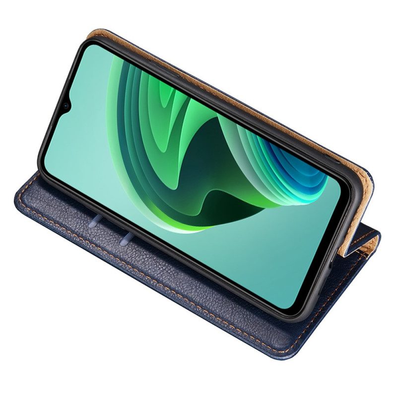 Folio Cover Poco X4 Pro 5G Custodia in pelle Cuciture In Ecopelle