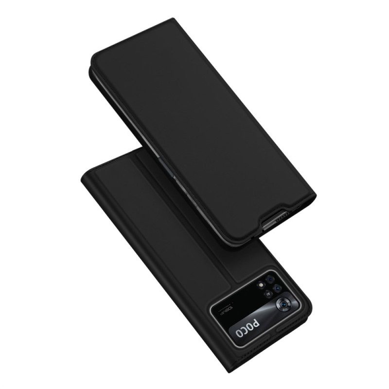 Folio Cover Poco X4 Pro 5G Custodia in pelle Pelle Pro Dux Ducis