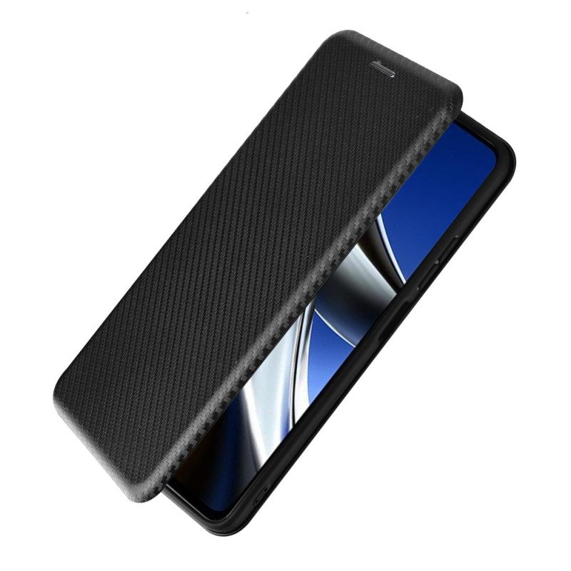 Folio Cover Poco X4 Pro 5G Custodia in pelle Fibra Di Carbonio Colorata