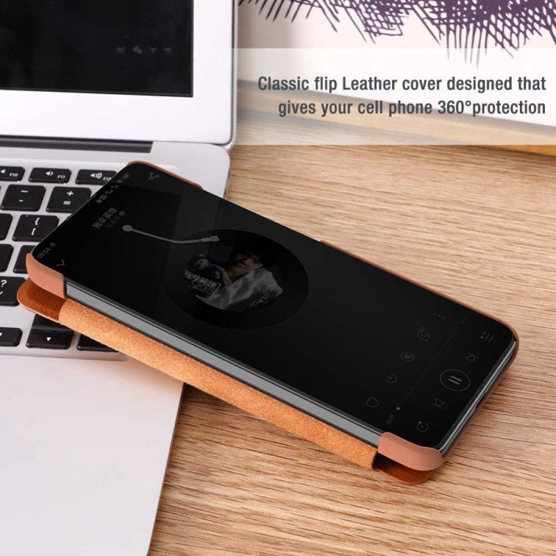 Folio Cover Poco X4 Pro 5G Custodia in pelle Nillkin Della Serie Qin Pro