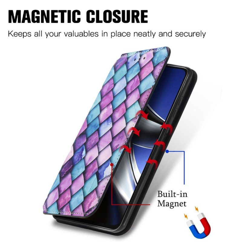 Folio Cover Poco X4 Pro 5G Custodia in pelle Progettazione Caseneo Rfid