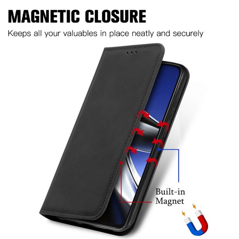 Folio Cover Poco X4 Pro 5G Custodia in pelle Tocco Di Pelle