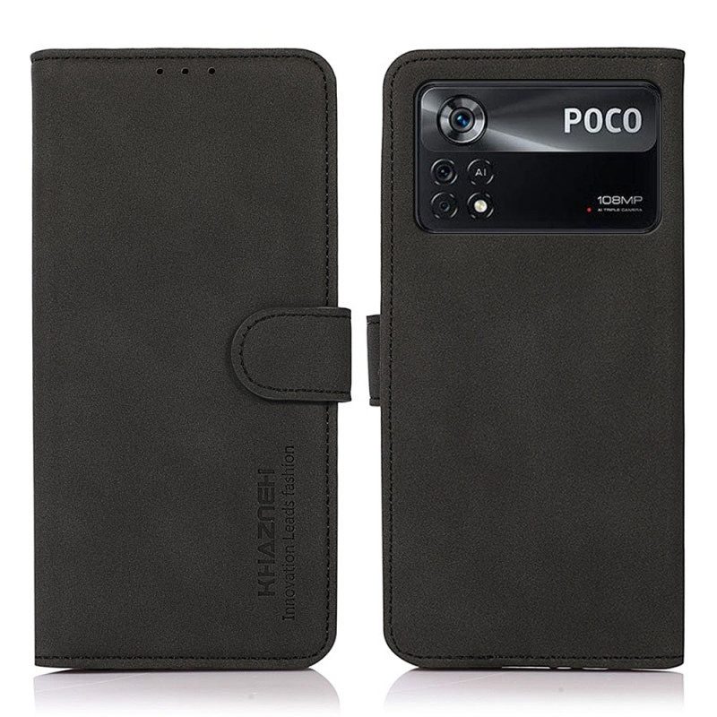 Folio Cover Poco X4 Pro 5G Khazneh Moda Effetto Pelle